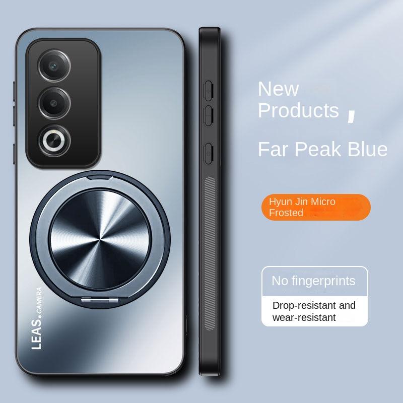 

Для OPPO A80 5G Чехол Твердый ПК Матовый С Кольцом-Подставкой Магнитный Защитный Чехол-Накладка Для OPPO A80 5g Полное Покрытие Чехол для Телефона For OPPO A80 5G синий