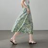 SOFSIL Women's High-Waisted Floral A-Line Midi Skirt