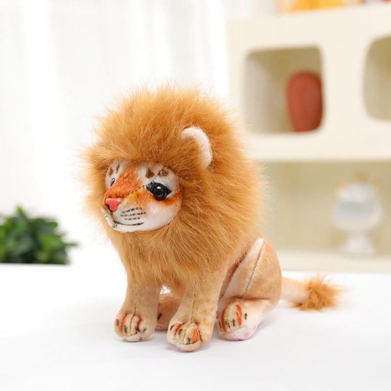 Plush Lion Sitting Toy Animal Stuffed Doll Home Bedroom Decoration Prop Gift