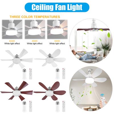 Ceiling Fan with Light LED Light Fan Adjustable Wind Speed Timing Wireless Fan Crystal Ceiling Fan Light for Living Room Bedroom