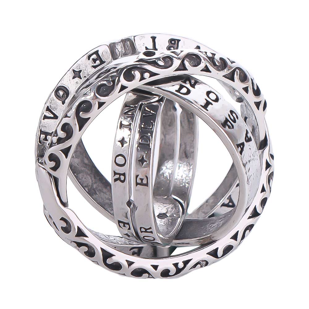 Rotating Planet Astronomical Ball Ring Universe Sphere Astronomy Ball Rings  Jewelry Gift