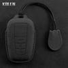 Leather Car Remote Key Case Cover Shell For Toyota Prius Camry Corolla Chr C-Hr Rav4 Land Cruiser Prado Key Protective Keychain