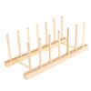 Functional Wooden Dish Drainer Rack Perfect for Organizing Plates and Lids in Small Kitchens