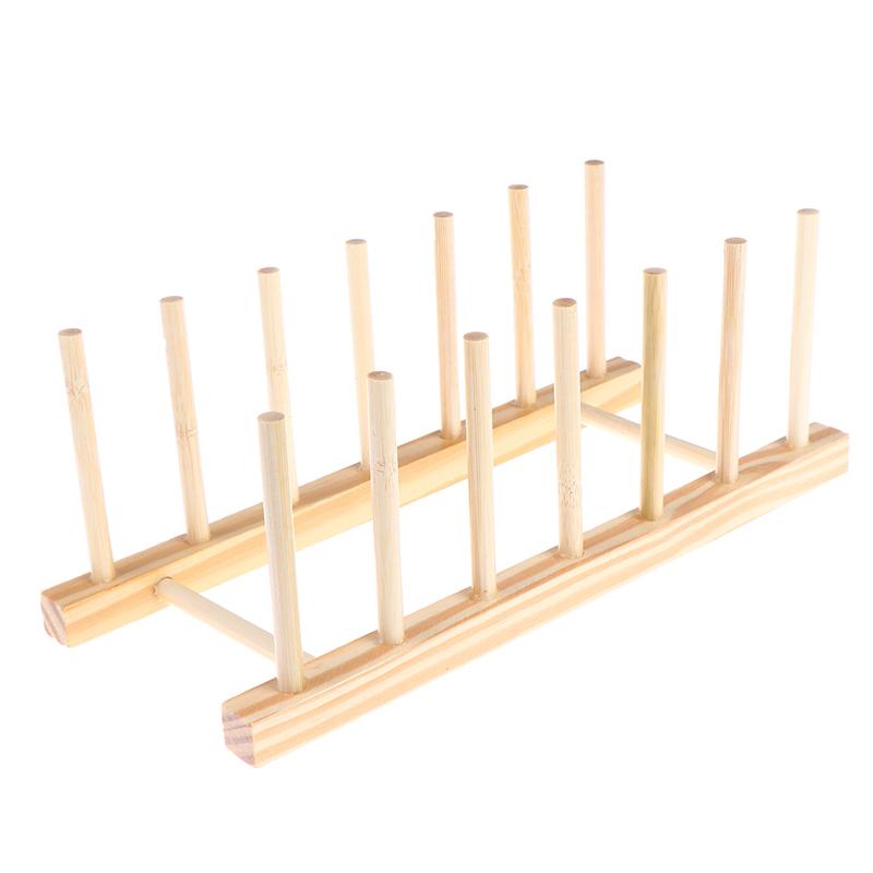 Functional Wooden Dish Drainer Rack Perfect for Organizing Plates and Lids in Small Kitchens