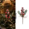 Winter Floral Red Berry Stems Pine Cones Christmas Wreath Artificial Evergreen Pine Branches Xmas Tree Wreaths Party Vase Decor