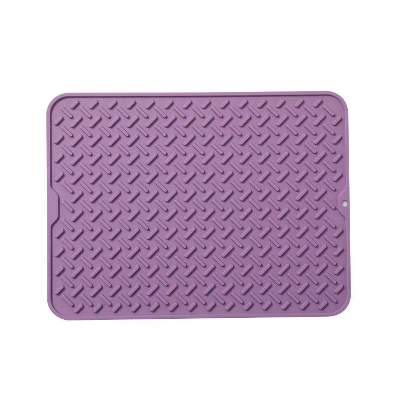 Silicone Hollow Drainage Heat Insulation Mat Square Sink Mat for Kitchen Sink Bottom Anti-scratch Anti-drop