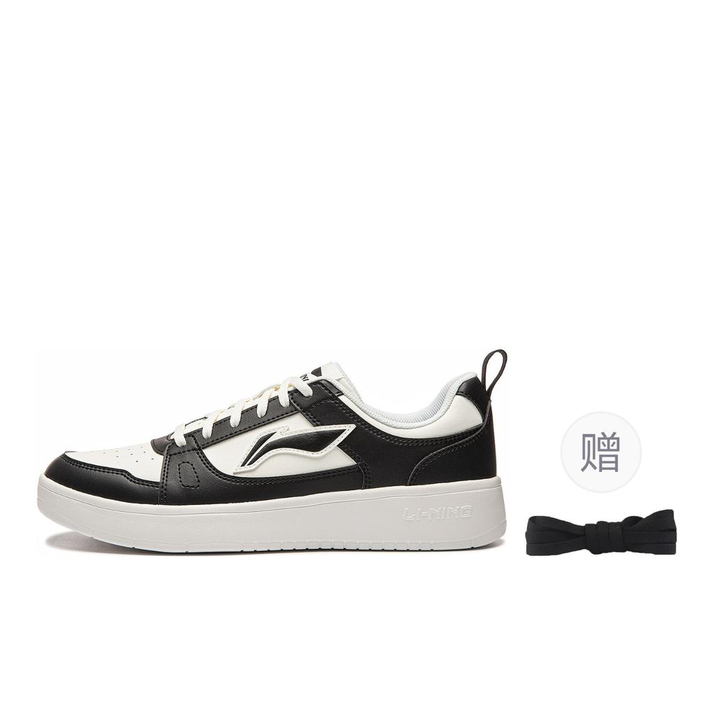 Li Ning Sky Skateboard Shoes Men's Low Top Black/White AGCW491-4