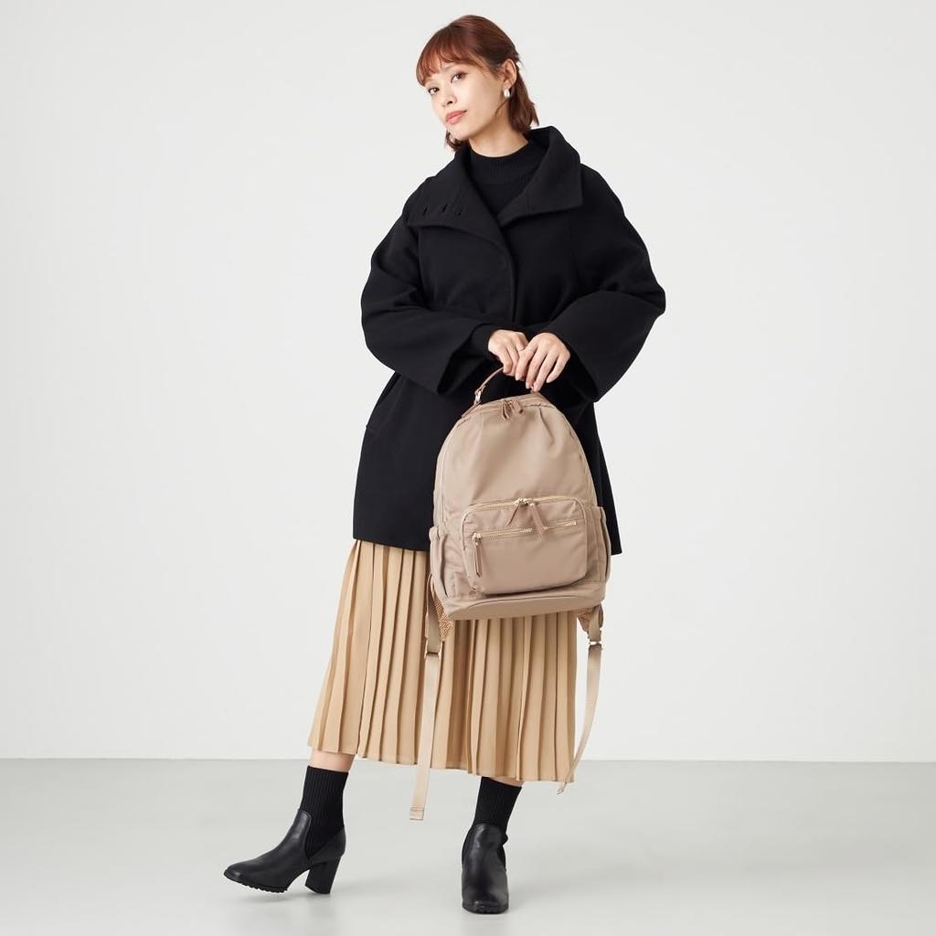 Monica 13-Pocket Nylon Backpack MONI1048 Pink (50)