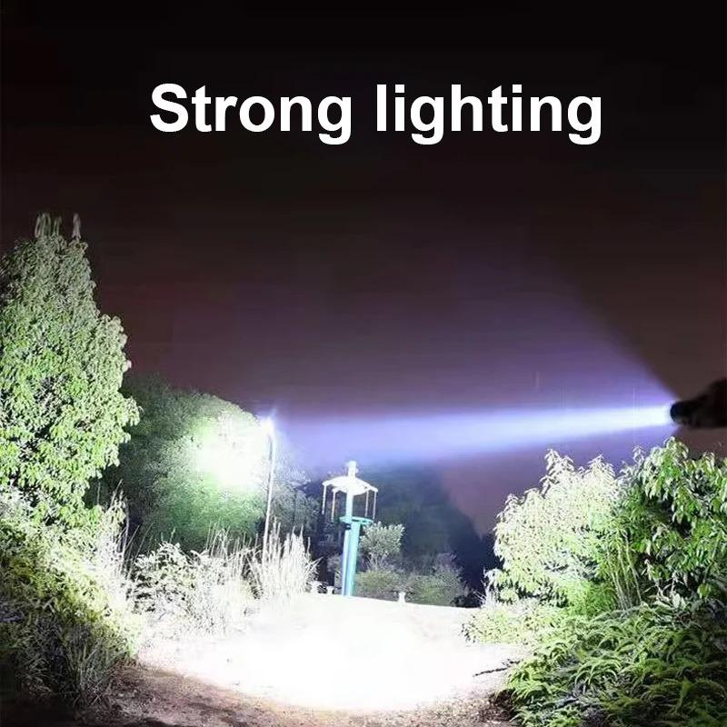 3600mAh LED Flashlight Super Bright USB Rechargeable Torch Lantern Powerful Portable Light for Camping Emergency Working Outdoor