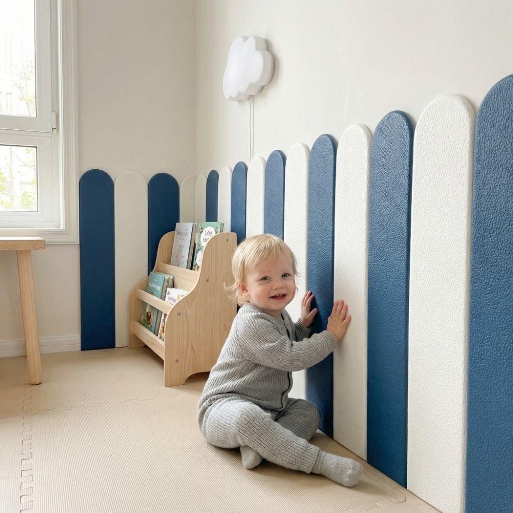 10 pieces/set Self-adhesive Anti-collision Wall Sticker Solid Color Soft Wall Mat  Kindergarten