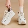 Genuine Leather White Shoes for Women In Spring 2025 Height Increasing Sports Single Shoes, Fashionable Sports Shoes for Women