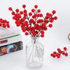 Artificial Berries Christmas Decoration Red Berry Branches for Xmas Tree Party Home Table Ornaments Red Fruit Wreath DIY Gift