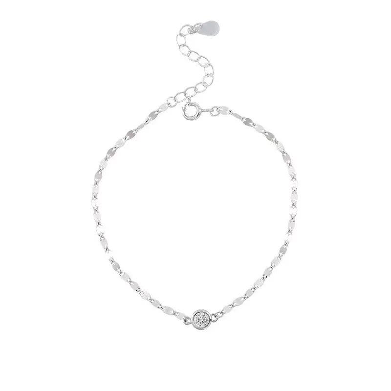 New Super Sparkling Sparkling Bracelet for Women, Niche, Light Luxury, Minimalist, Sparkling Lip Chain Accessory
