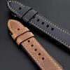 BISONSTRAP Genuine Leather Watch Strap, 23mm, Horween Leather Watch Band, Black, with Installation Tools