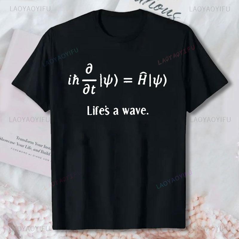 Funny Schrodinger Equation TShirt for Physicists Mathematicians T Shirt Boys Fashion Cotton Print Shirt Mens Graphic Tee Tops