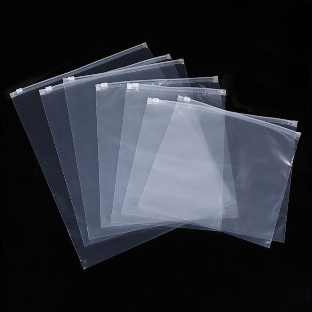 50pcs/set Portable Plastic Ziplock Bag Reusable Transparent Storage Bag Multi-Purpose Luggage Organizer Clothing Storage