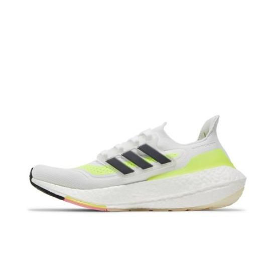 Adidas UltraBoost 21 'White Solar Yellow' FY0401 Women's Shoes