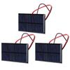 3pcs 6V 1W Polycrystalline Solar Panel Module with 30cm Cable - Eco-Friendly Solar Charger