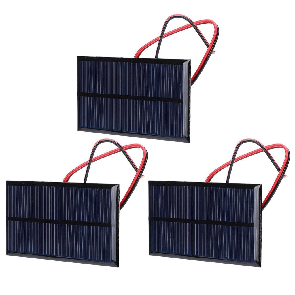 3pcs 6V 1W Polycrystalline Solar Panel Module with 30cm Cable - Eco-Friendly Solar Charger