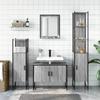 VidaXL Ensemble d'Armoires de Salle de Bain 4 pcs, Meuble-lavabo avec Étagère et Miroir, Armoire de Rangement de Toilette, 3214362