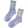 Women's Mid-Calf Socks: Trendy Spring/Summer Street Style – Comfortable, Breathable with Letter and Smiley Face Designs