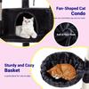 73in Fan-Shaped Corner Cat Tower - Multi-Level Indoor Cat Tree with Scratching Posts, Perches & Cozy Baskets, Dark Grey
