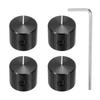Uxcell Aluminum Potentiometer Inner Diameter X Outer Diameter X Universal Control Knobs for Straight Line Black 4-Pack Knobs, 1/4-inch (6.4mm)