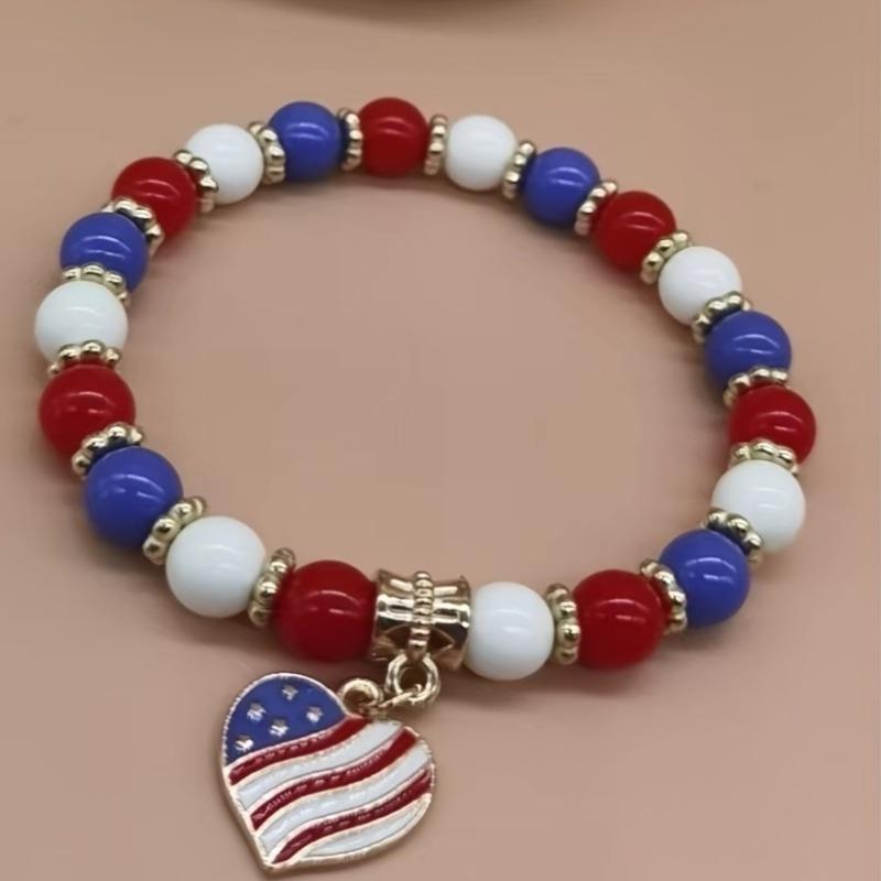 Acrylic Bead Bracelet with Heart Design—A Simple, Minimalist Bracelet Perfect for Christmas, New Year's, or as a General Gift