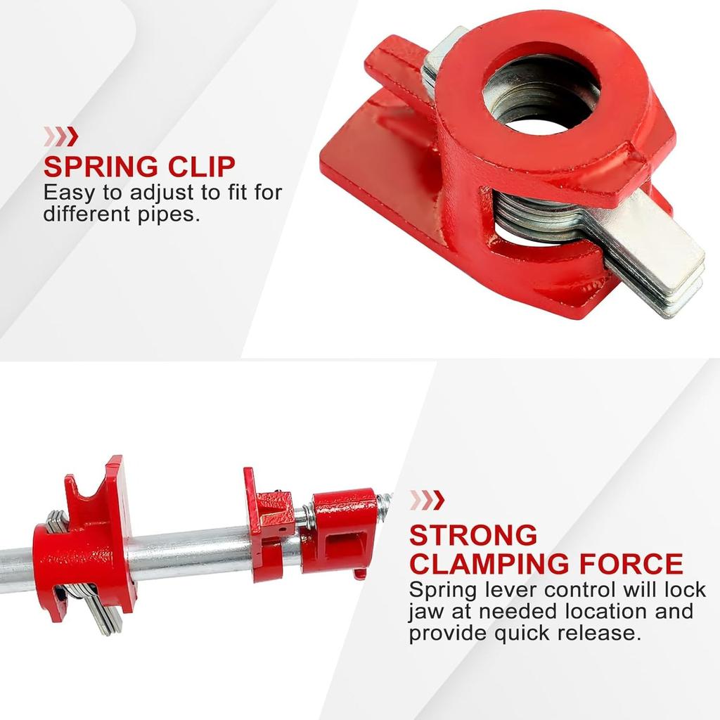 Zestaw zacisków rurowych 1/2” do klejenia drewna, żeliwne zaciski do drewna z szybkim zwalnianiem do obróbki drewna, stolarstwa, majsterkowania i projektów DIY