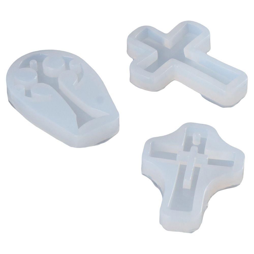 5pcs DIY Molds Silicone Cross Shape Silicone Mould White Cross Shape Silicone Cross Resin Molds DIY Decorative