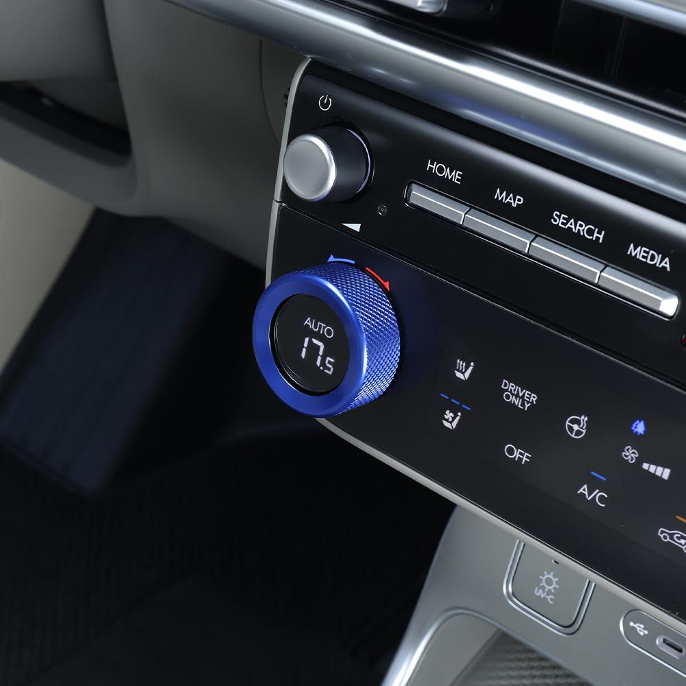 Car Interior Fittings Air Conditioner Knob Cover Audio Rotation Cover Trim Aluminum Alloy Material For Hyundai IONIQ 9 LHD/RHD