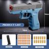 Shell Throwing G17 Automatic Shooting Soft Bullet Toy Gun with Blowback Outdoor Sports Shooting Game Christmas Gift for Children