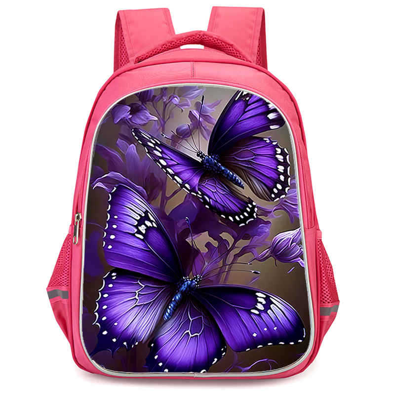 Farfalla Farfalla Stampa ad Alta Definizione Grande Capacità Alto Valore Anti-Gobba Resistente all'Usura Grande Capacità Zaino Scolastico