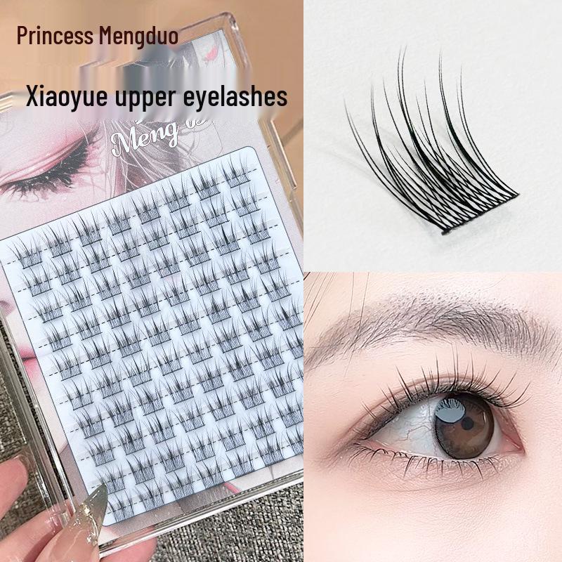 

Mengduo Princess Yuemu Natural-Look Thick Upper Eyelashes - Beginner-Friendly, Segmented Clusters