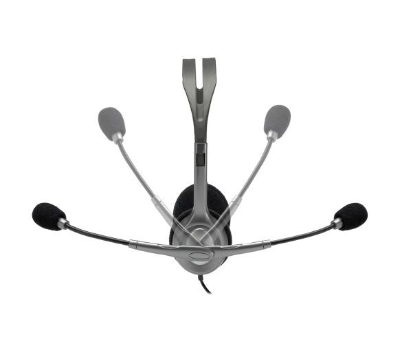 Logitech H110 Stereo Wired Headset, 3.5mm jack, Black/Silver