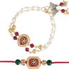 Rakhi For Brother and Bhabhi Raksha Bandhan Bhai Bhabhi Bracelet Lumba Set | Bhaiya Bhabhi Rakhi Combo, Arrives In Compact Box Packaging