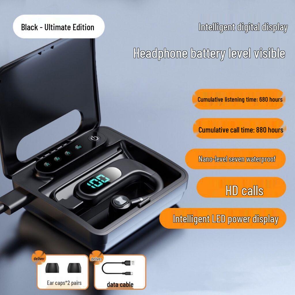 V13 Wireless Bluetooth Earphones with Noise Cancelling and Long Battery Life for Driving and Sports