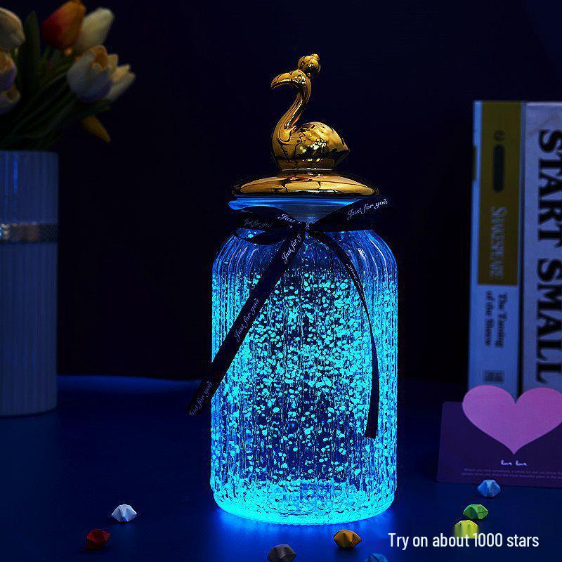 Luminous Glow-in-the-Dark Star Bottle Ornament - Creative Gift for Birthdays or Valentine's Day