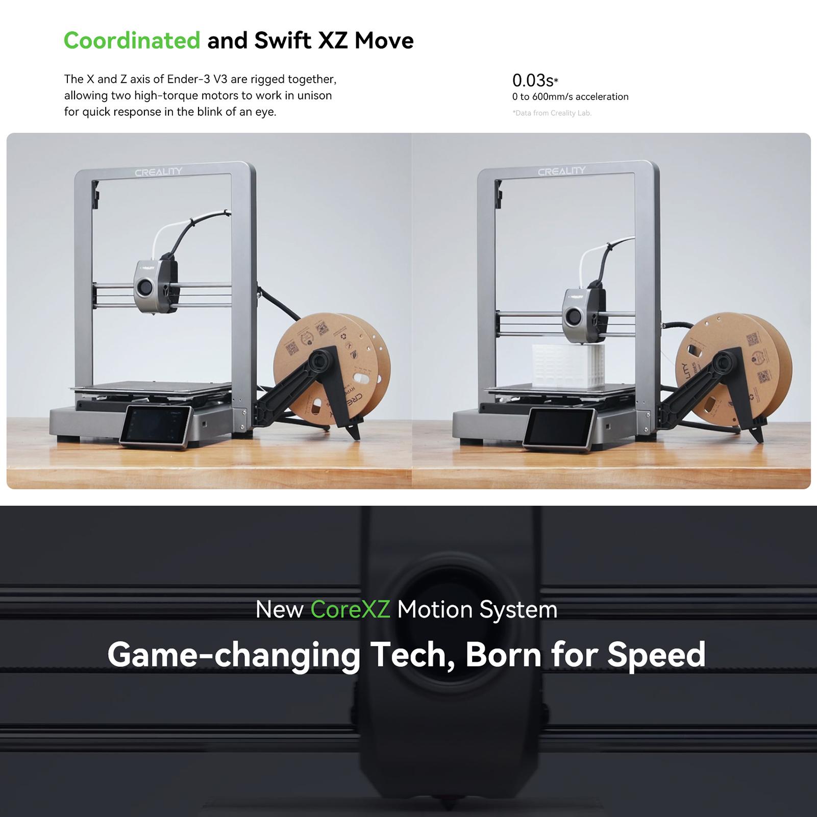 

Creality Ender3 V3 Speedy 600mms CoreXZ 3D-принтер с двойным экструдером Direct Extruder PEI-печать