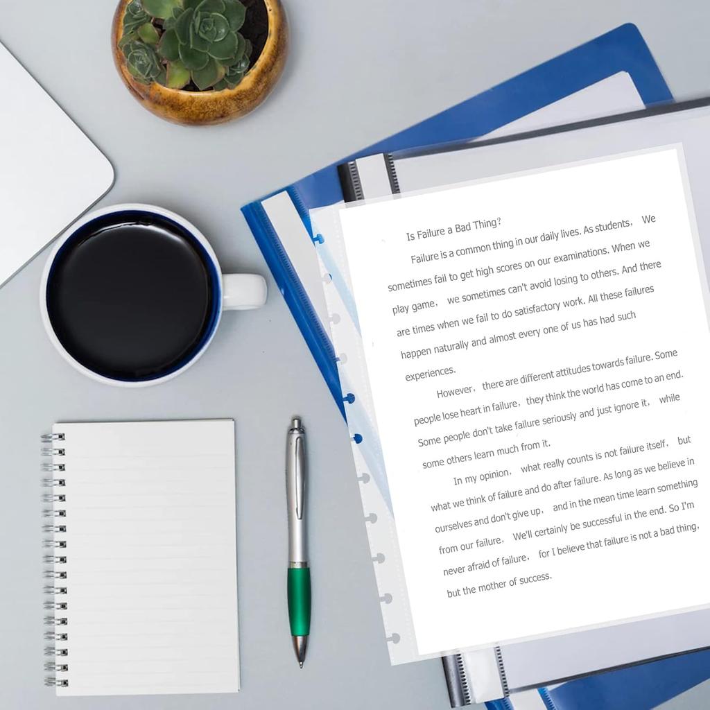 50 Piece Clear Sheet Protectors Page Protectors 8.5 X 11 Clear Binder Sheet Protectors Discbound Sheet Protectors for Discbound Holds Letter Size