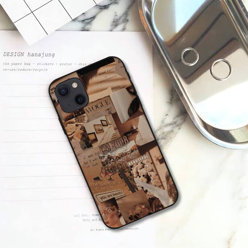 

Чехол для телефона RUICHI Aesthetic Collage для iPhone 11 12 Mini 13 Pro XS Max X 8 7 6s Plus 5 SE XR Shell iPhone13