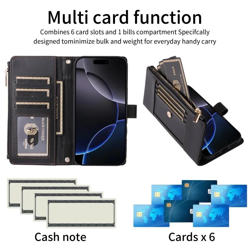 Crossbody Leather Case For Samsung Galaxy S25 Edge S24 Ultra S23 FE S22 S21 Plus A56 A36 A16 A26 A55 A35 A15 Wallet Phone Cover