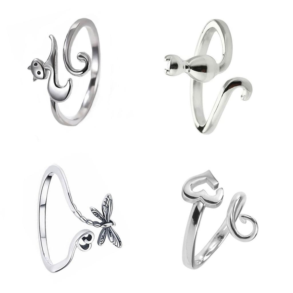 Metallvirknålsringar Justerbara Garnspänningsringar Snygg Stickögla Fingeraccessoar för Stickentusiaster