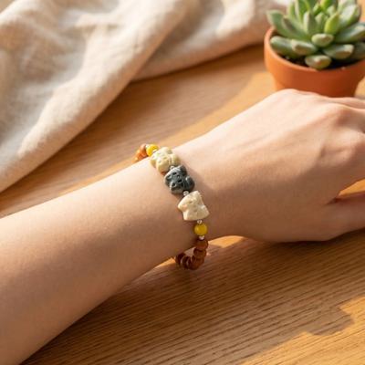 Adjustable Biscuit Cat Bracelet Wristband Friendship Bracelet Fashion Women Hand Bracelet  Gifts