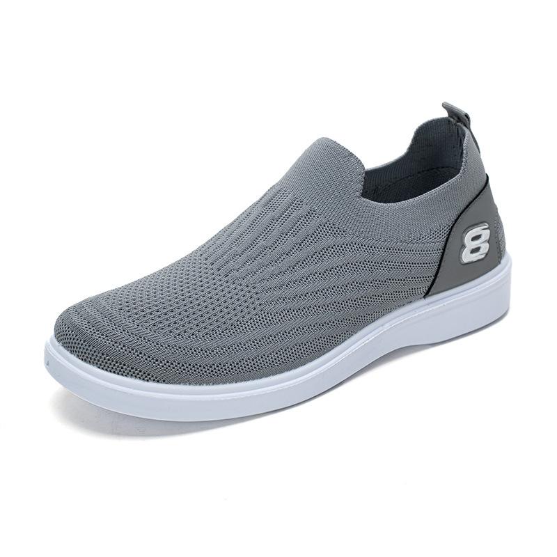 

Fashion Summer New Men s Shoes Knitted Mesh Flat Bottomed Loafers Casual Board Shoes Socks Casual Men s Shoes 40