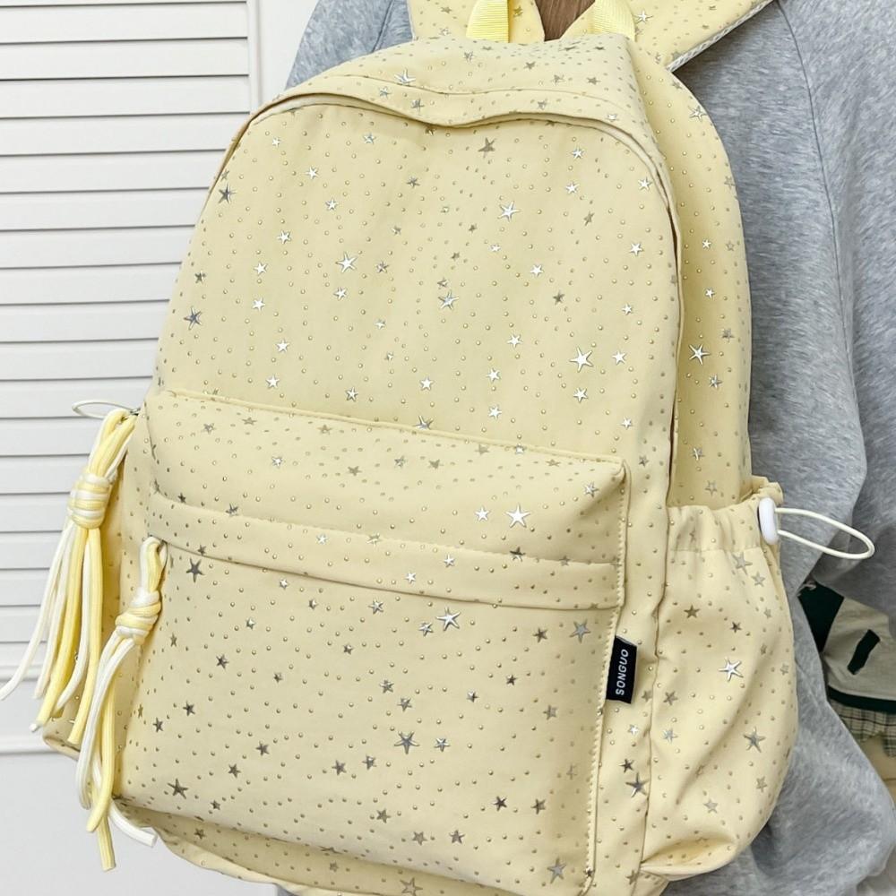 Oxford Cloth Student School Bag Large Capacity Travel Rucksack Fashion Star Backpack Students
