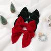 2Pcs/Set Baby Girls Vintage Velvet Fabric Bow Hair Clips For Kids Girls Christmas Sailor Bow Hairpins Baby Headwear Hair Accessories