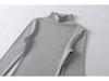 Autumn Winter Brushed Half-High Collar Slimming Pullover Long Sleeve Top 2025