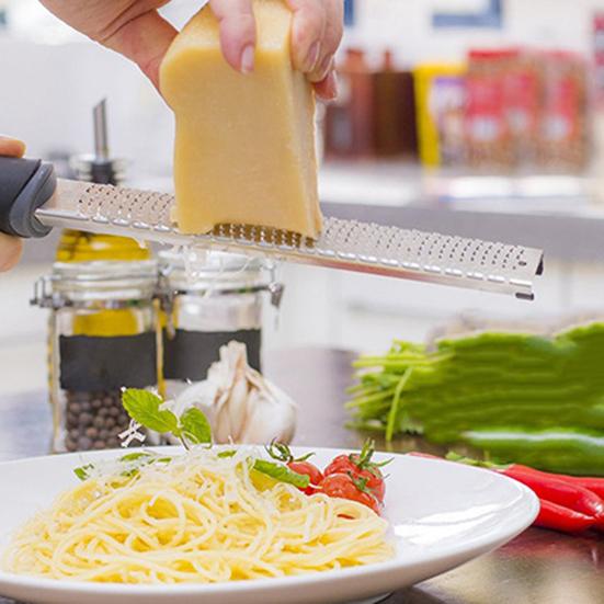 Stainless Steel Cheese Grater Multi-Purpose Kitchen Peeler Rust-Proof Lemon Zester Grater Ergonomic Handle Peeler for Kitchen Use