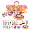 Dollhouse Toy Dessert House Simulation Villa Castle With Music Portable Doll House Playset Toy With Accessories Gifts For Kids